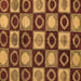 Square Abstract Brown Modern Rug, abs4951brn