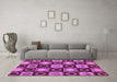 Machine Washable Abstract Purple Modern Area Rugs in a Living Room, wshabs4951pur