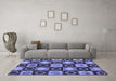 Machine Washable Abstract Blue Modern Rug in a Living Room, wshabs4951blu