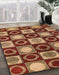 Machine Washable Abstract Tomato Red Rug in a Family Room, wshabs4951