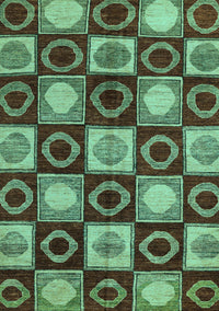 Abstract Turquoise Modern Rug, abs4951turq