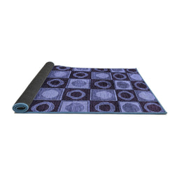 Sideview of Abstract Blue Modern Rug, abs4951blu