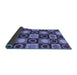 Sideview of Abstract Blue Modern Rug, abs4951blu