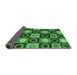 Sideview of Abstract Emerald Green Modern Rug, abs4951emgrn