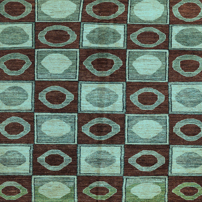 Square Abstract Light Blue Modern Rug, abs4951lblu