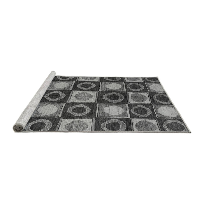 Sideview of Machine Washable Abstract Gray Modern Rug, wshabs4951gry
