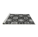 Sideview of Machine Washable Abstract Gray Modern Rug, wshabs4951gry