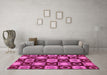 Machine Washable Abstract Pink Modern Rug in a Living Room, wshabs4951pnk