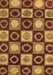 Machine Washable Abstract Brown Modern Rug, wshabs4951brn