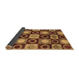 Sideview of Abstract Brown Modern Rug, abs4951brn