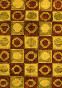 Abstract Yellow Modern Rug, abs4951yw