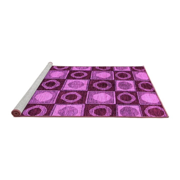 Sideview of Machine Washable Abstract Purple Modern Area Rugs, wshabs4951pur