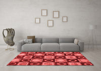 Machine Washable Abstract Red Modern Rug, wshabs4951red