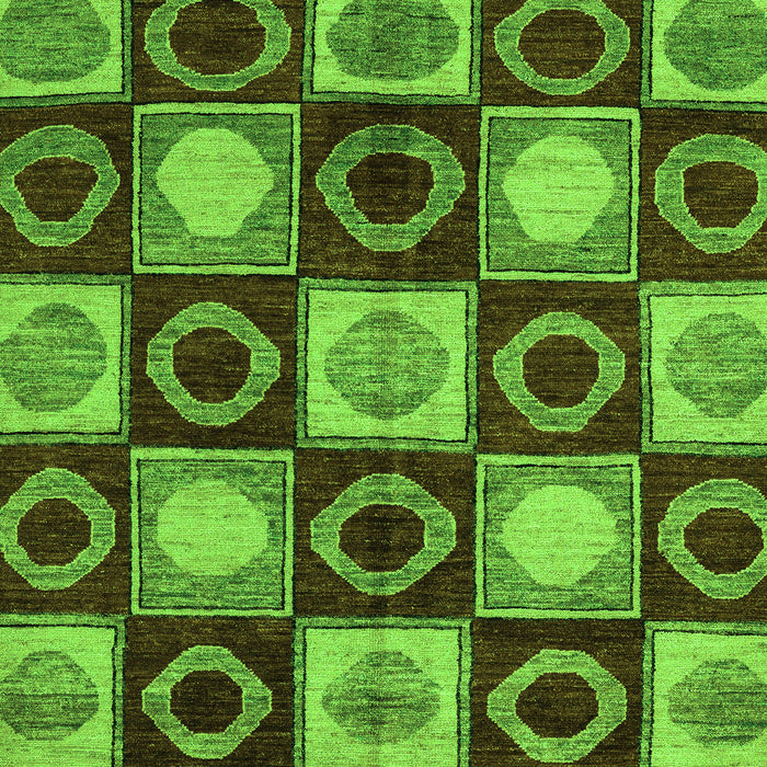 Machine Washable Abstract Green Modern Area Rugs, wshabs4951grn