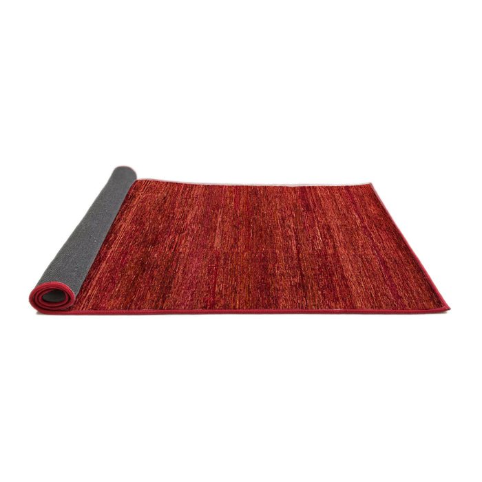 Sideview of Abstract Red Modern Rug, abs4952