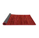 Sideview of Abstract Red Modern Rug, abs4952