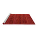 Sideview of Machine Washable Abstract Red Rug, wshabs4952