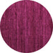 Round Machine Washable Abstract Purple Modern Area Rugs, wshabs4952pur