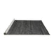 Sideview of Machine Washable Abstract Gray Modern Rug, wshabs4952gry