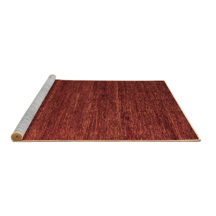 Sideview of Machine Washable Abstract Brown Modern Rug, wshabs4952brn
