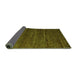 Sideview of Abstract Green Modern Rug, abs4952grn