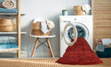 Machine Washable Abstract Red Rug in a Washing Machine, wshabs4952