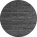 Round Abstract Gray Modern Rug, abs4952gry