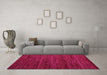 Machine Washable Abstract Pink Modern Rug in a Living Room, wshabs4952pnk