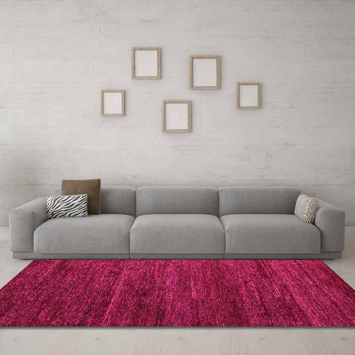Machine Washable Abstract Pink Modern Rug in a Living Room, wshabs4952pnk