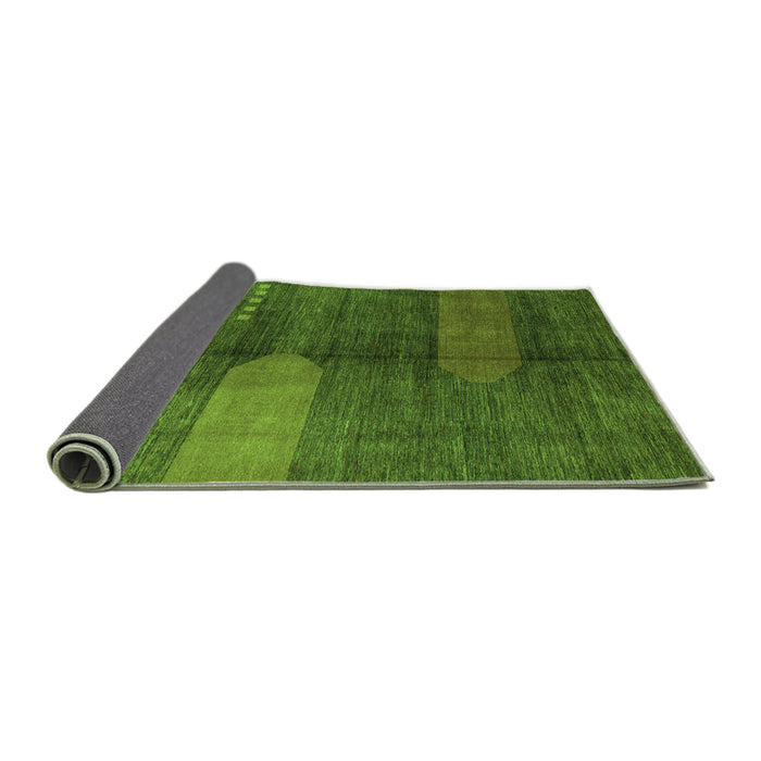 Sideview of Abstract Green Modern Rug, abs4953grn