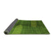 Sideview of Abstract Green Modern Rug, abs4953grn