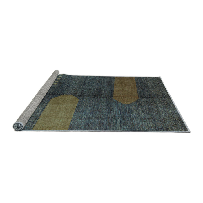 Sideview of Machine Washable Abstract Light Blue Modern Rug, wshabs4953lblu