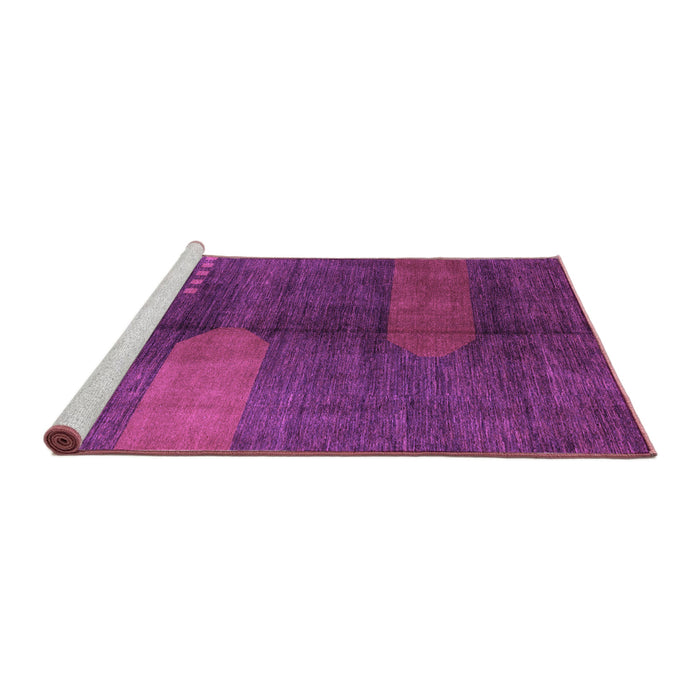 Sideview of Machine Washable Abstract Purple Modern Area Rugs, wshabs4953pur