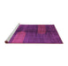 Sideview of Machine Washable Abstract Purple Modern Area Rugs, wshabs4953pur