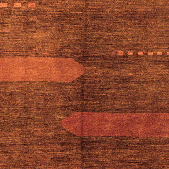 Square Machine Washable Abstract Orange Modern Area Rugs, wshabs4953org