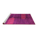 Sideview of Machine Washable Abstract Pink Modern Rug, wshabs4953pnk