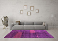 Machine Washable Abstract Purple Modern Rug, wshabs4953pur