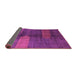 Sideview of Abstract Purple Modern Rug, abs4953pur