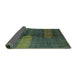 Sideview of Abstract Turquoise Modern Rug, abs4953turq