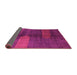 Sideview of Abstract Pink Modern Rug, abs4953pnk