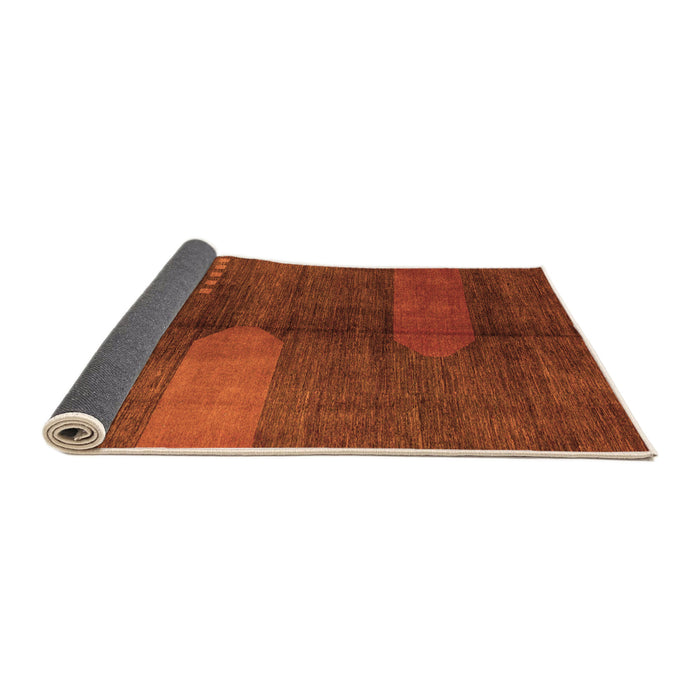 Sideview of Abstract Orange Modern Rug, abs4953org