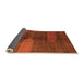 Sideview of Abstract Orange Modern Rug, abs4953org