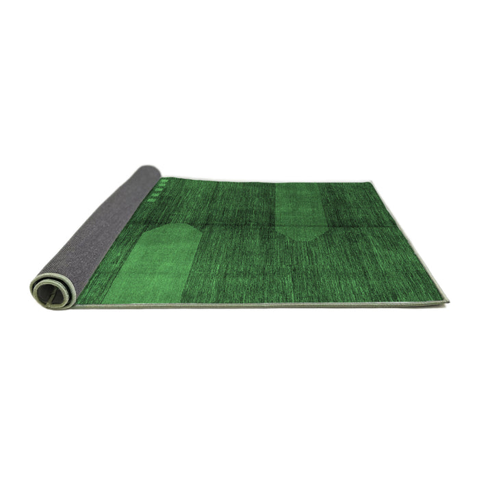 Sideview of Abstract Emerald Green Modern Rug, abs4953emgrn