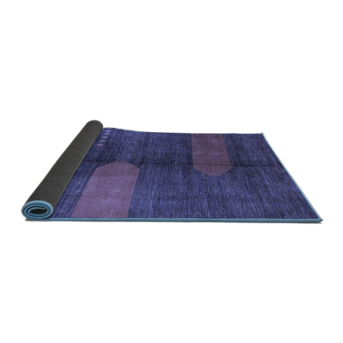 Sideview of Abstract Blue Modern Rug, abs4953blu