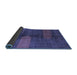 Sideview of Abstract Blue Modern Rug, abs4953blu