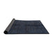 Sideview of Abstract Purple Navy Blue Modern Rug, abs4954