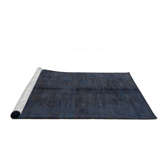 Sideview of Machine Washable Abstract Purple Navy Blue Rug, wshabs4954