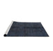Sideview of Machine Washable Abstract Purple Navy Blue Rug, wshabs4954