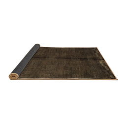 Sideview of Abstract Brown Modern Rug, abs4954brn