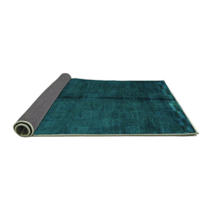 Sideview of Abstract Turquoise Modern Rug, abs4954turq